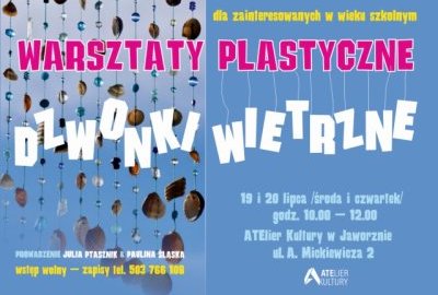 plakat opisujący warsztay plastyczne 