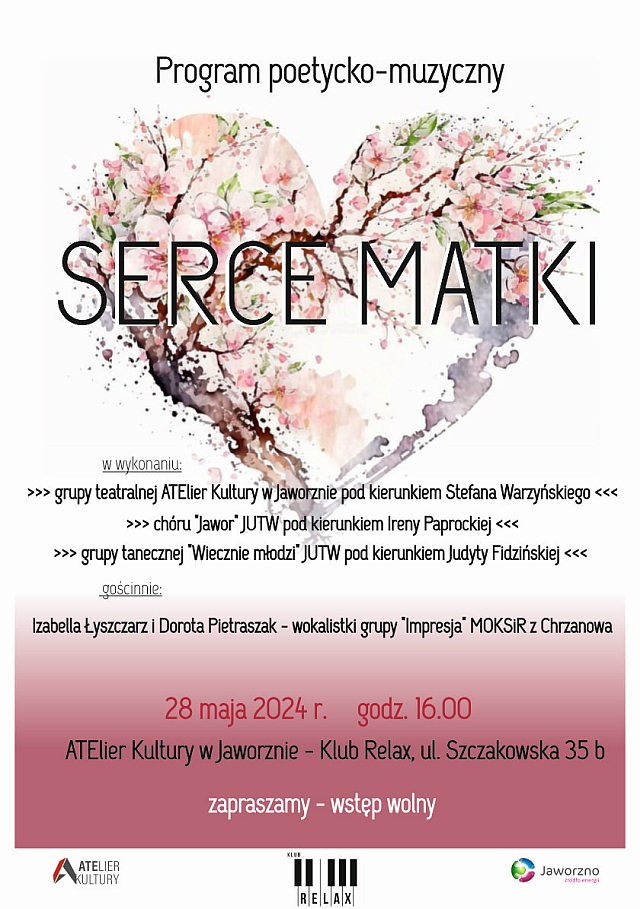 Plakat do wydarzenia - Serce Matki - treść w aktualności