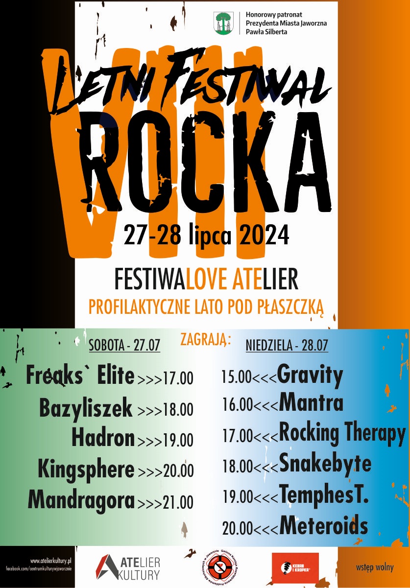 VIII Letni Festiwal Rocka - Plakat do wydarzenia