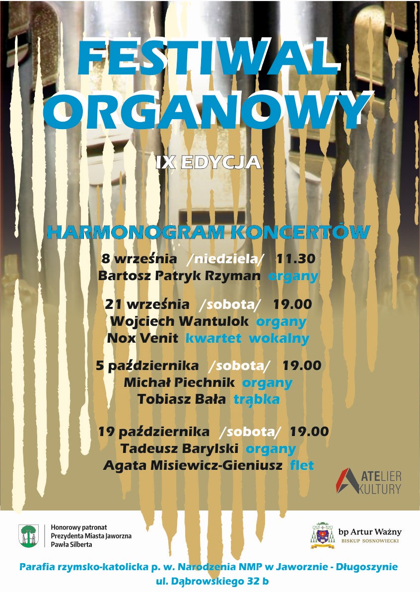 plakat do wydarzenia - IX Festiwal Organowy