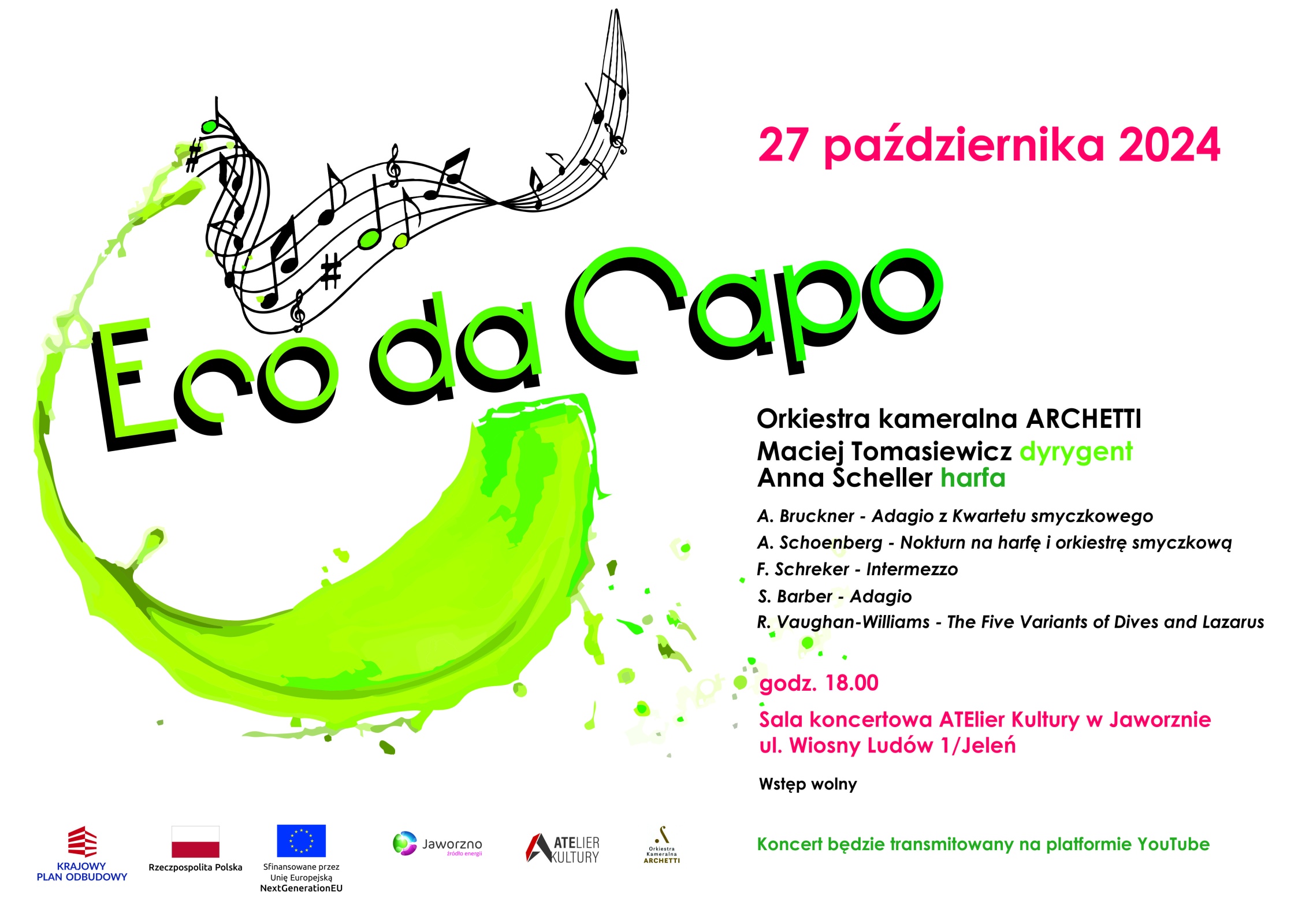 Plakat koncertu Eco da Capo